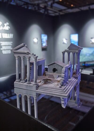 One of the architectural models of 'Nepenthe Valley' on view at Art Dubai. Photo: Horizons (So-Far x Aora)