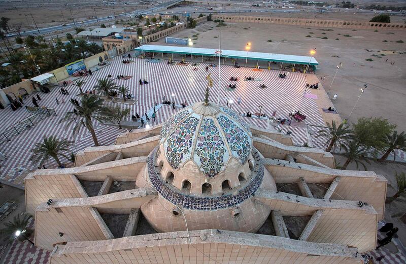 This picture shows a general view of Shiite Imam Ali's historical mosque in the southern Iraqi city of Basra. The mosque, which was built in year 14 according to the Islamic calendar (636 AD), is called Al-Khutwa Mosque.  AFP