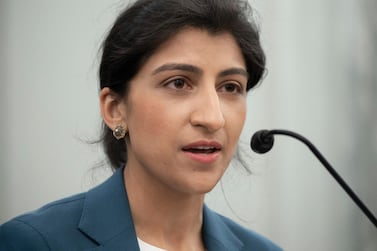 Lina Khan speaks during her confirmation hearing on Capitol Hill in Washington. AP