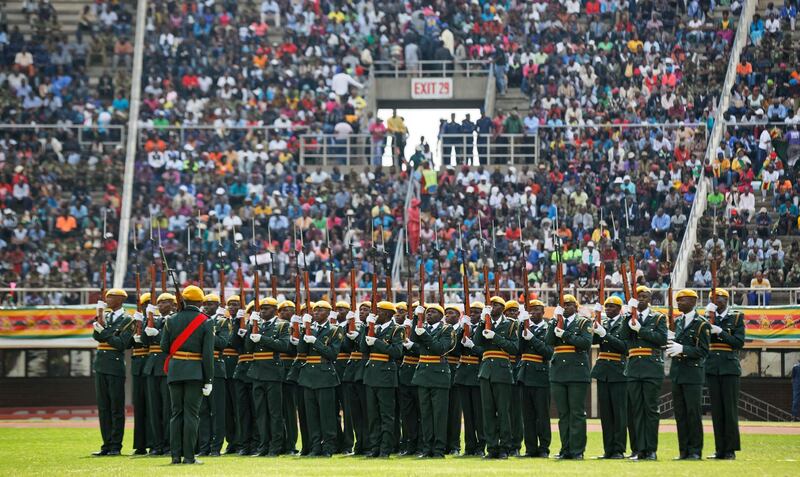 A military parade at the inauguration ceremony of Emmerson Mnangagwa. Ben Curtis / AP Photo