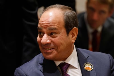 Egyptian President Abdel Fattah El Sisi's government has sought to address freedom and human rights issues but critics say the efforts are not substantial. AFP 