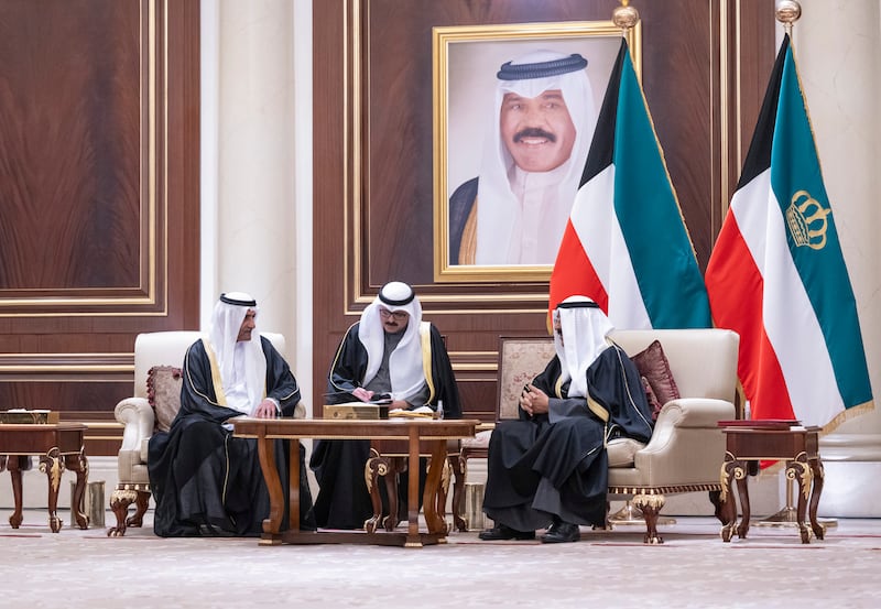 Offering condolences alongside the Fujairah Ruler were Sheikh Mohammed bin Hamad Al Sharqi, Crown Prince of Fujairah, and Sheikh Ammar bin Humaid Al Nuaimi, Crown Prince of Ajman