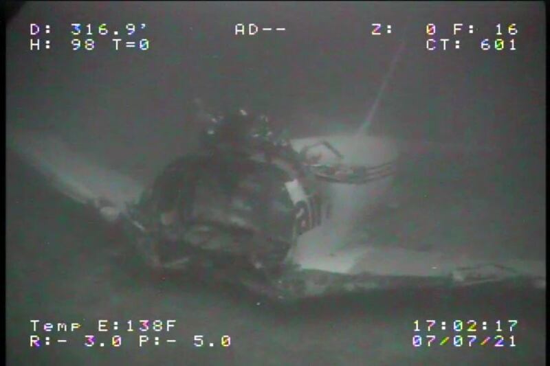 The NTSB released underwater photos from the Transair Flight 810 that crashed into the sea off Honolulu, Hawaii on July 2.