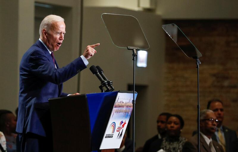 Democratic 2020 U.S. presidential candidate and former Vice President Joe Biden speaks at the Rainbow PUSH Coalition Annual International Convention Labor Luncheon, in Chicago, Illinois, U.S., June 28, 2019. REUTERS/Kamil Krzaczynski
