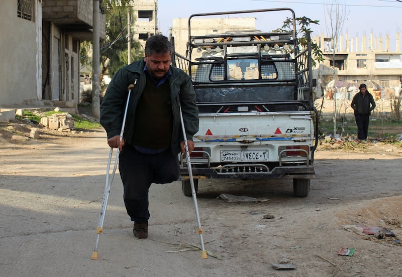 It happened when he was riding his bike after returning home from four years in Damascus during the civil war