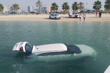 Dubai Police rescued the 41-year-old motorist on Friday. Courtesy: Dubai Police