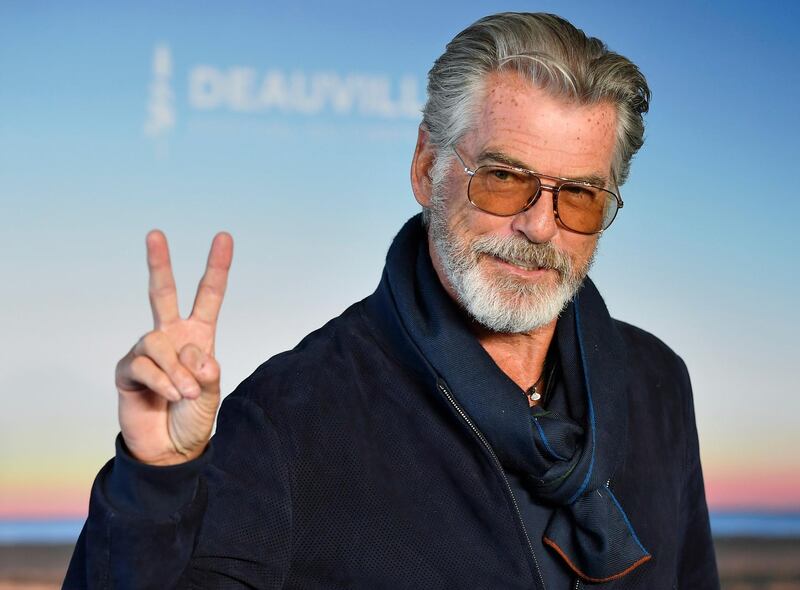 epa07824854 Irish actor Pierce Brosnan poses for the photographers at a photo call within his press conference during the 45th Deauville American Film Festival, in Deauville, France, 07 September 2019. The festival runs from 06 to 15 September 2019.  EPA/JULIEN DE ROSA