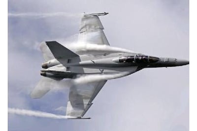 A Boeing F/A-18 Super Hornet.