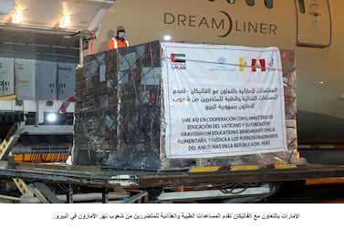 The UAE has sent aid to the Peruvian city of Iquitos to help in the battle against Covid-19. WAM