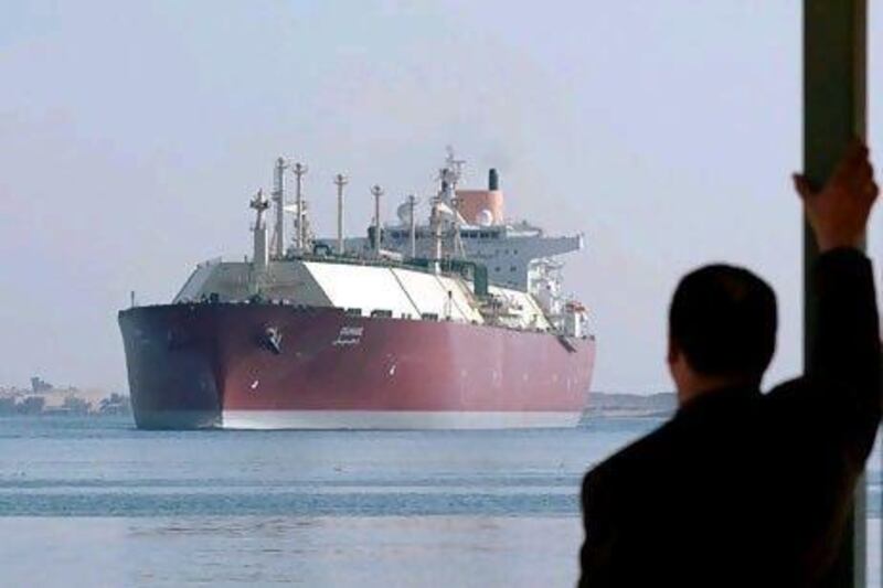 Global demand for natural gas is expected to grow nearly twice as fast as total energy supply over the next two decades, especially in the Middle East. Above, the Qatari LNG carrier Duhail, the largest of its kind until date. AFP