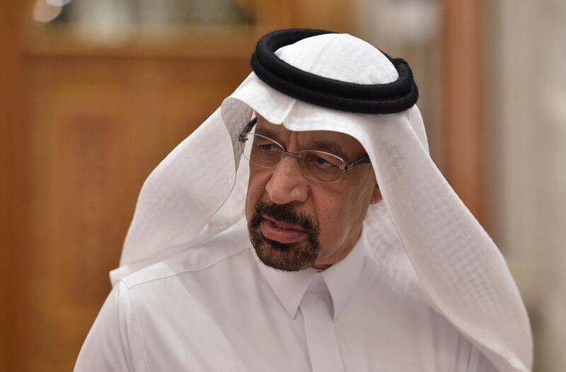 Saudi Energy and Oil Minister Khalid al-Falih arrives at the start of the three-day Future Investment Initiative (FII) in the capital of Riyadh on October 23, 2018. The summit, nicknamed "Davos in the desert", has been overshadowed by growing global outrage over the murder of a Saudi journalist inside the kingdom's consulate in Istanbul.  / AFP / FAYEZ NURELDINE
