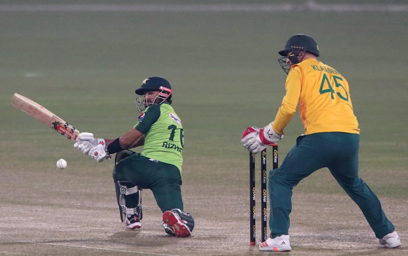 Mohammad Rizwan made a match-winning century against South Africa. EPA