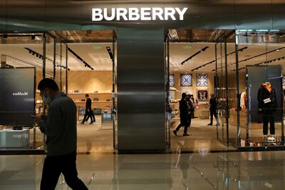 A Burberry outlet at a shopping mall in Beijing. Big French and Swiss companies racked up strong Chinese sales increases since the economy's reopening. Reuters
