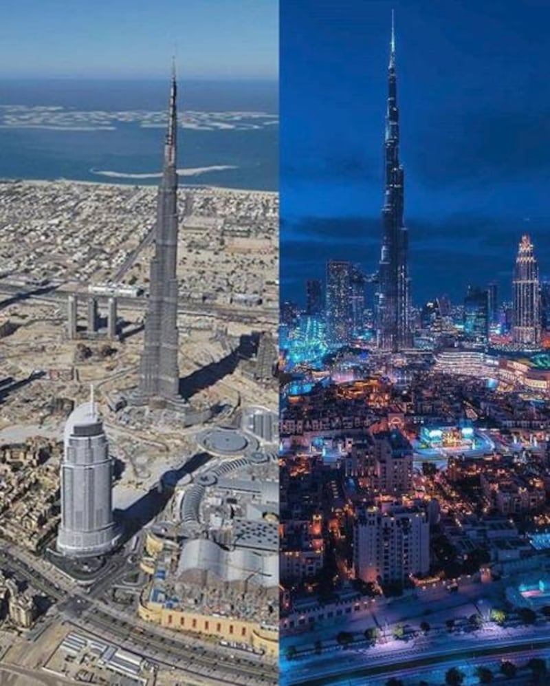  Dubai's Burj Khalifa has joined the #10yearchallenge. 