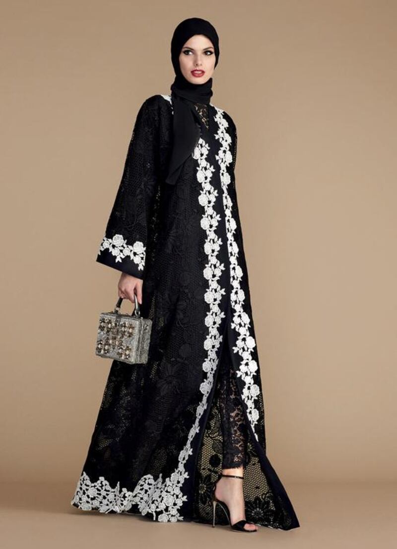 The abaya collection, D&G’s second, can be checked out in relative privacy at the back of the boutique. Courtesy Dolce & Gabbana