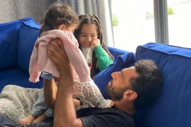 Mohamed Saleh with his family. Courtesy Mo Salah / Twitter