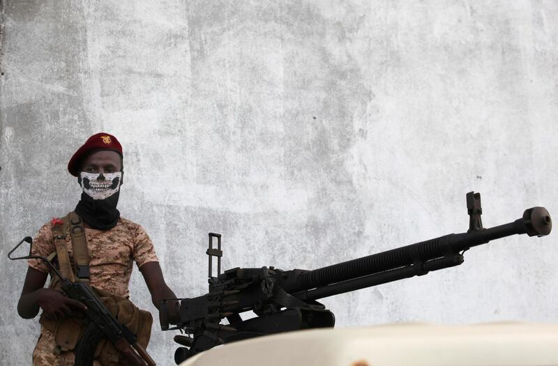 A soldier stands guard in Mukalla. AP Photo