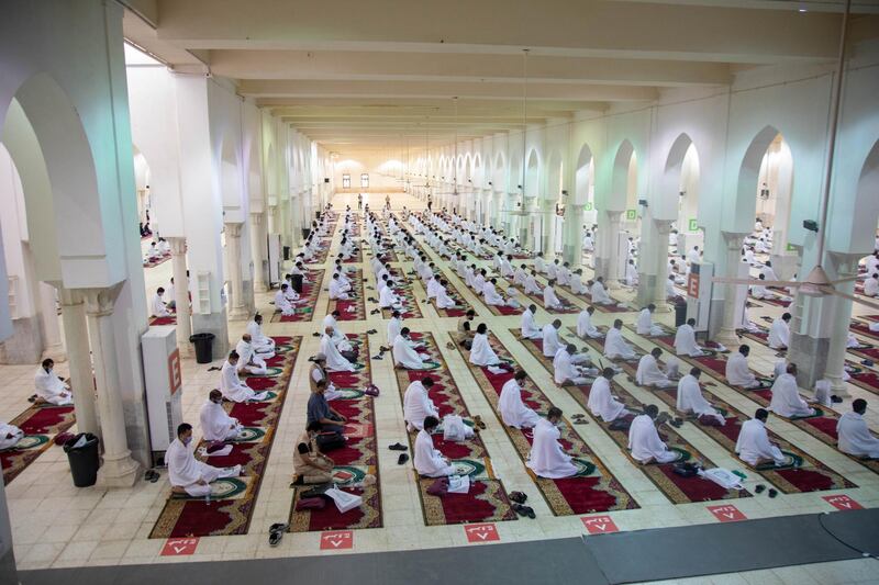 A general view inside Namira Mosque in Arafat. REUTERS