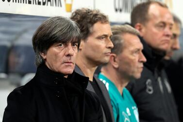 Germany manager Joachim Low, left, will be under pressure following his team's relegation. AP Photo