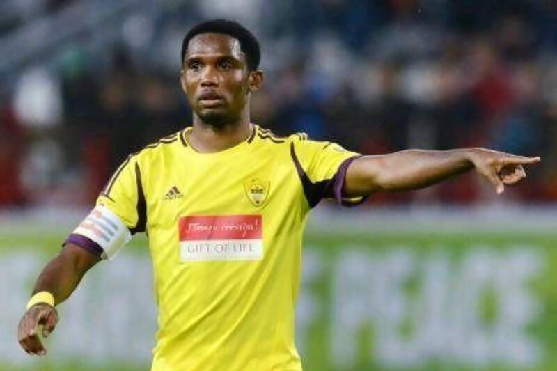 Anzhi Makhachkala's Samuel Eto'o scored twice against Young Boys in their last Europa match. Kirill Kudryavtsev / AFP