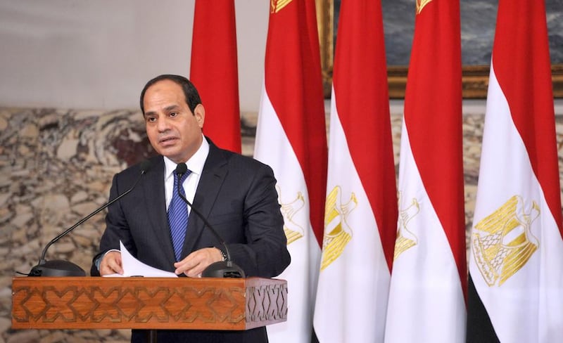 Egyptian president Abdel Fattah Al Sisi needs to cement the country's role in mediating a ceasefire in Gaza. Photo: AFP



