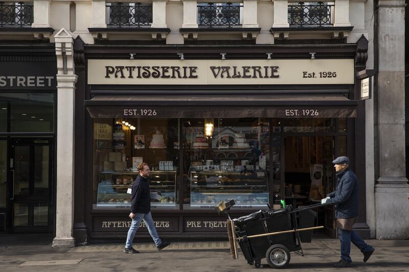 LONDON, ENGLAND - OCTOBER 11: A general view of a Patisserie Valerie shop on October 11, 2018 in London, England. The company is facing a 'winding up' order after financial irregularities were identified. (Photo by Dan Kitwood/Getty Images)