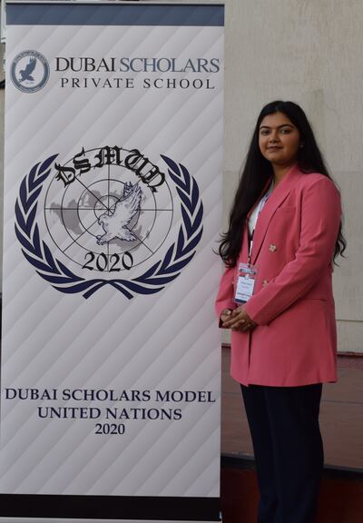 Lamya Butt, a former pupil of Dubai Scholars Private School, was named a top 10 finalist for the Chegg.org Global Student Prize 2021. Photo: Lamya Butt
