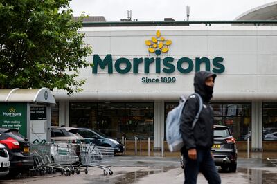 A Morrisons supermarket in Stratford, east London. Cash-rich overseas bargain hunters are lining up to put in competing bids for under-priced UK companies. The country’s fourth biggest supermarket chain Morrisons attracted bids from three US private equity funds. AFP