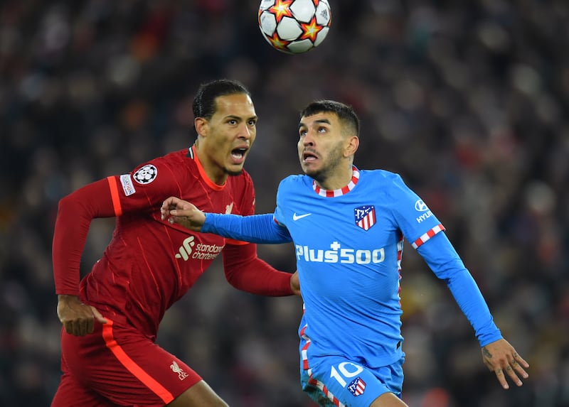 Angel Correa - 4: The Argentinian worked hard but to scant effect. He was always a step or two behind the Liverpool runners. He was replaced by Serrano with 15 minutes left. EPA