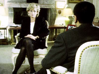 Diana, Princess of Wales, during her 1995 interview with Martin Bashir for the BBC. PA