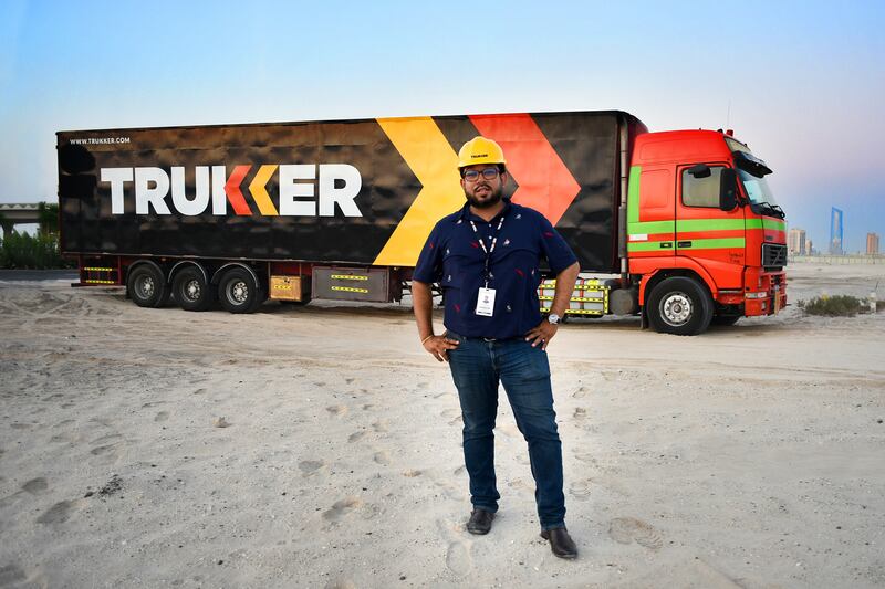 Gaurav Biswas, co-founder of Trukker, started the company in 2016. Courtesy Trukker