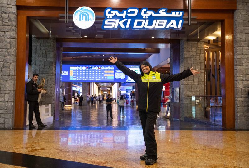 Sherona Dhunraj is a senior animal care specialist looking after penguins at Ski Dubai at Mall of the Emirates. All photos: Leslie Pableo / The National