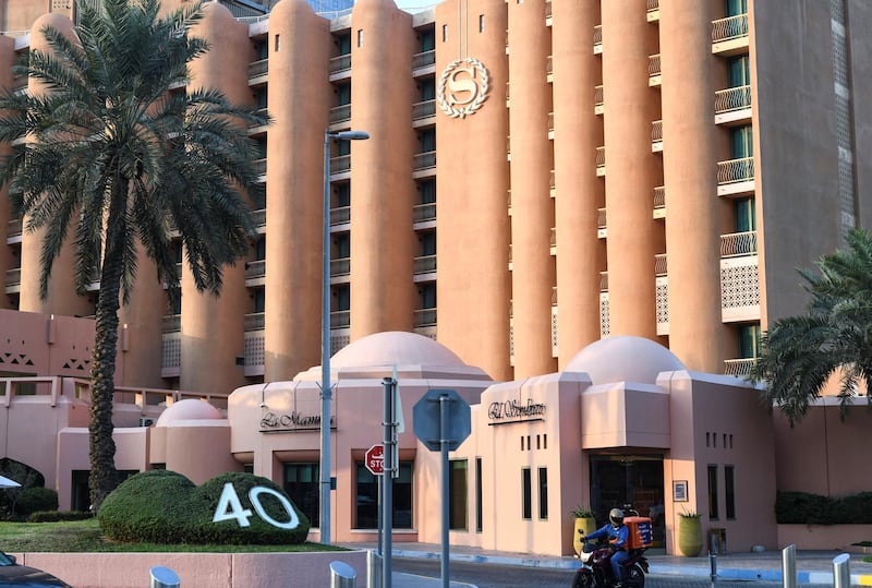 Abu Dhabi, United Arab Emirates - The exterior of Sheraton Hotel, along the Corniche. Khushnum Bhandari for The National