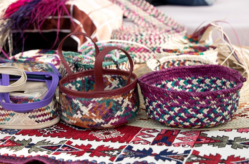These woven handicrafts have been made by Emiratis for generations.