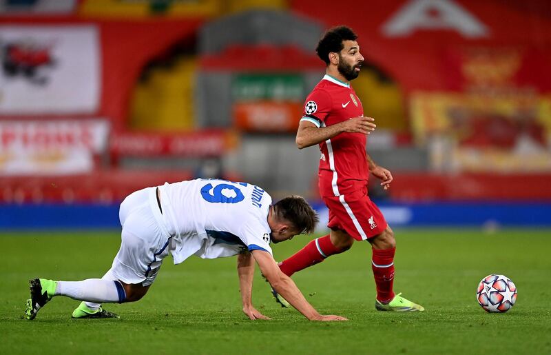 Berat Djimsiti - 7, Excelled defensively and distributed the ball nicely when in possession. Rarely worried by Liverpool’s front three. Getty