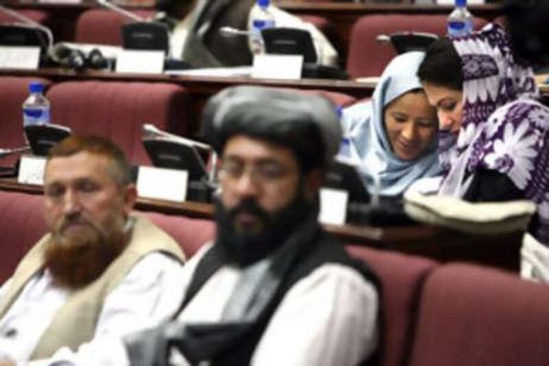 In the Afghan parliament, 27.7 per cent of seats are held by women.