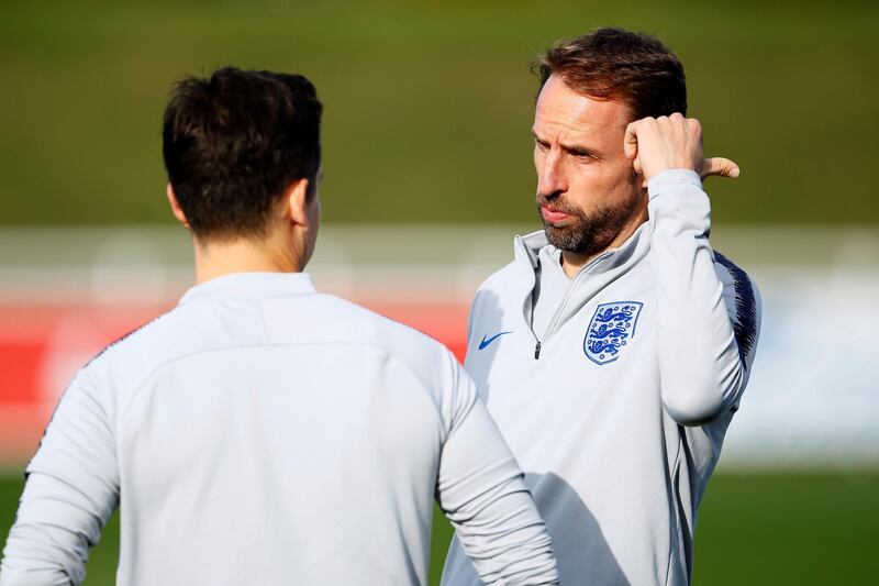 Soccer Football - UEFA Nations League - England Training - St. George's Park, Burton upon Trent, Britain - October 11, 2018      England manager Gareth Southgate during training      Action Images via Reuters/Jason Cairnduff