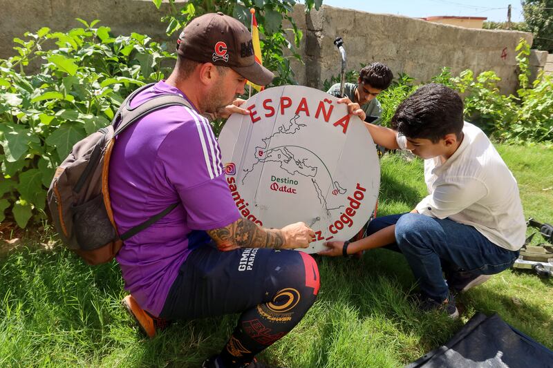 'If you don't set a date for your dreams, you don't realise them,' Mr Sanchez said as he approached the town of Zakho in Iraq’s Kurdistan region.