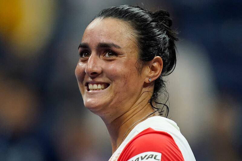 Tunisia's Ons Jabeur after defeating Ajla Tomljanovic during the quarter-finals of the US Open in New York on September 6. AP