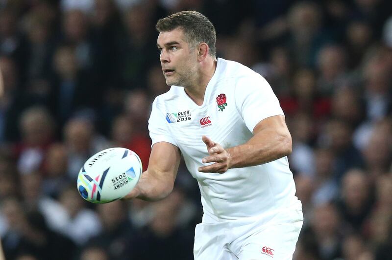 MANCHESTER, ENGLAND - OCTOBER 10: Nick Easter of England passes the ball during the 2015 Rugby World Cup Pool A match between England and Uruguay at Manchester City Stadium on October 10, 2015 in Manchester, United Kingdom.  (Photo by David Rogers/Getty Images)