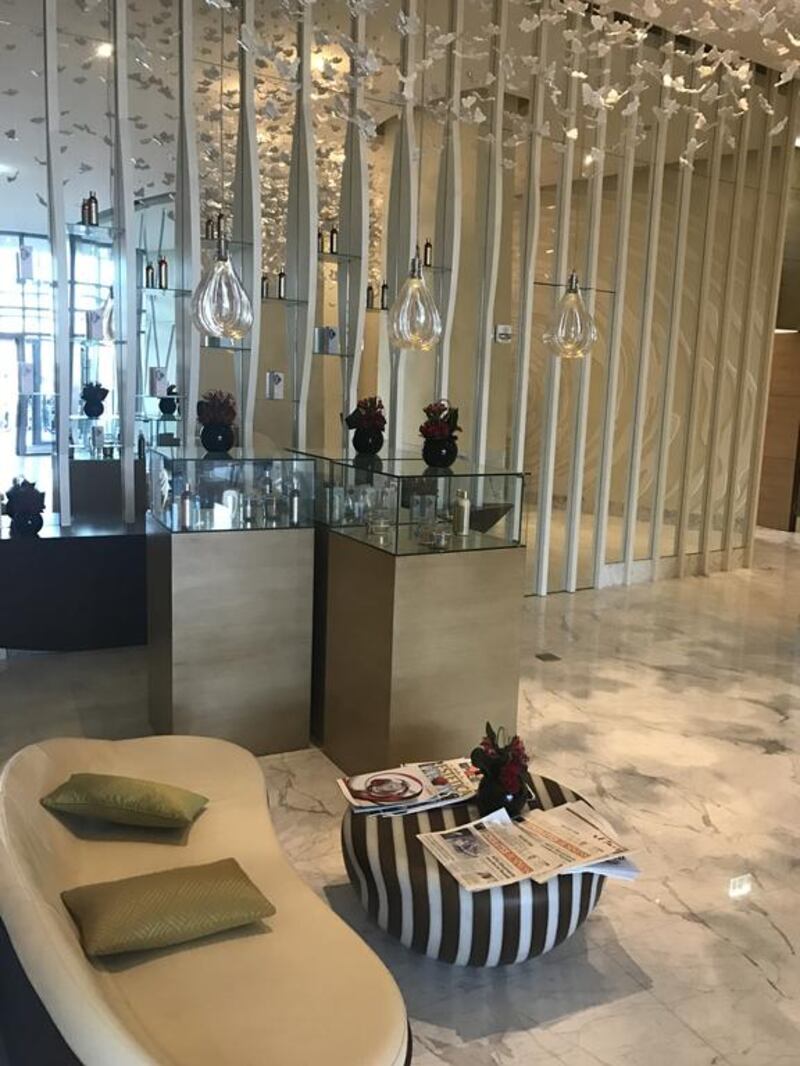 The Saraya Spa at the new Marriott Al Forsan hotel Abu Dhabi. Courtesy Melinda Healy