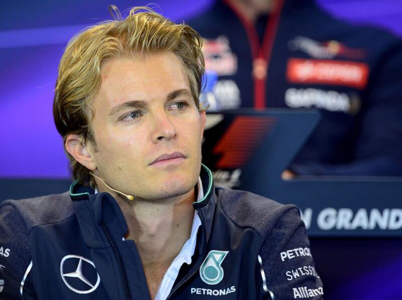 German Formula One driver Nico Rosberg of Mercedes at a news conference at the Spa-Francorchamps circuit in Spa, Belgium, on August 21, 2014 ahead of the Belgium Formula One Grand Prix. Tom Gandolfini / AFP