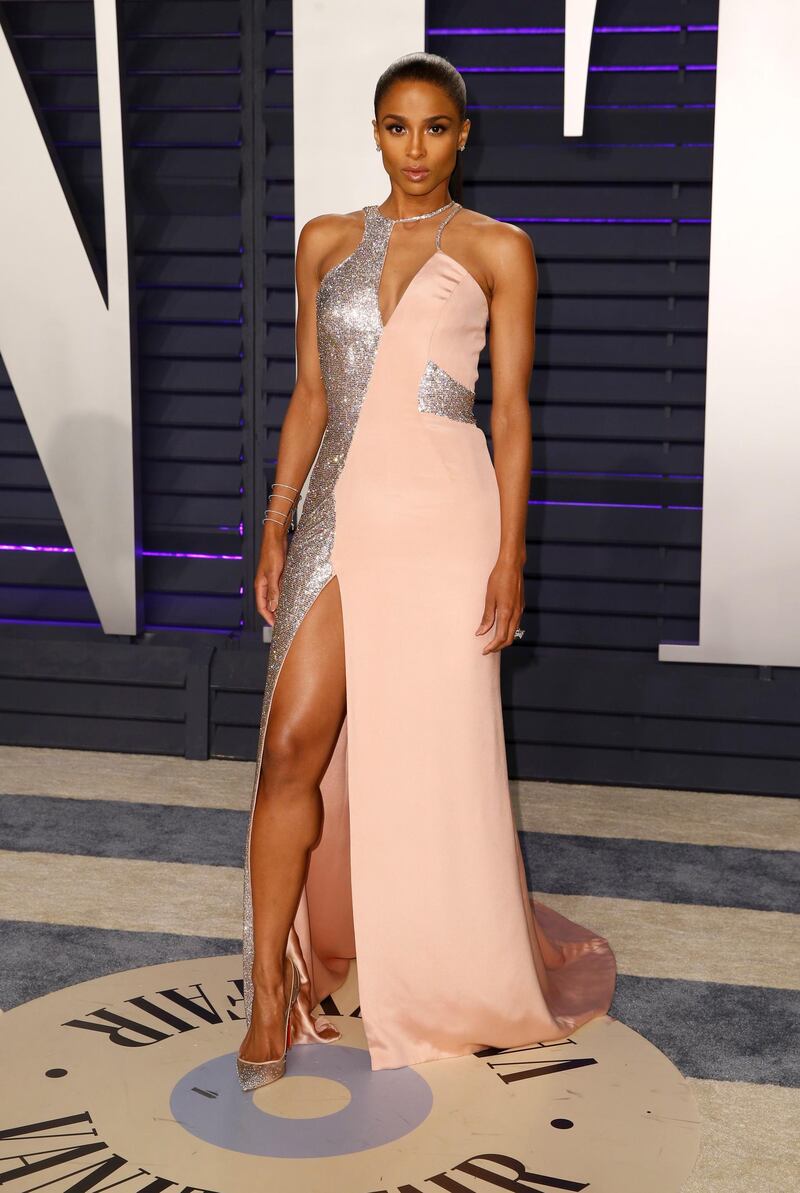 Ciara arrives at the 2019 Vanity Fair Oscar Party. Reuters