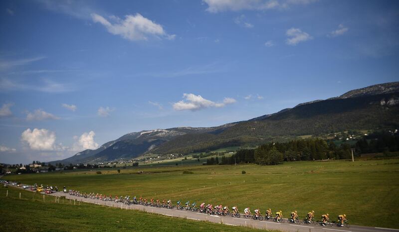 The peloton during Stage 16. AFP