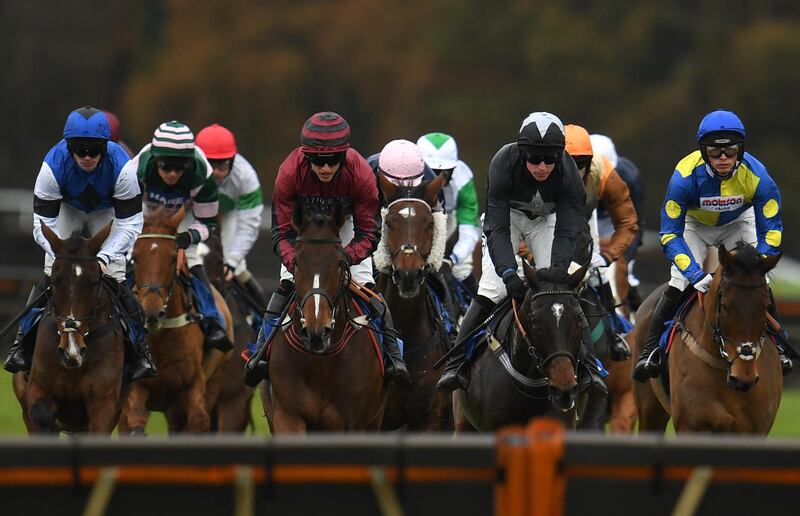 Runners at Exeter Racecourse in England, on Wednesday, November 13. Getty