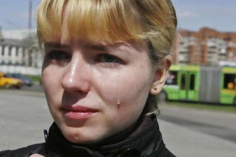 Kasya Markouskaya cries after being told about her posting.