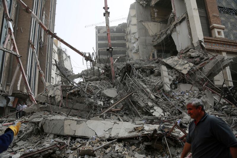 Building collapses are not uncommon in Iran. Fars News Agency / AP