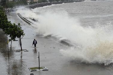 High tide in Mumbai, the Indian city that becomes Ghosh’s metaphor for climate disaster AFP 