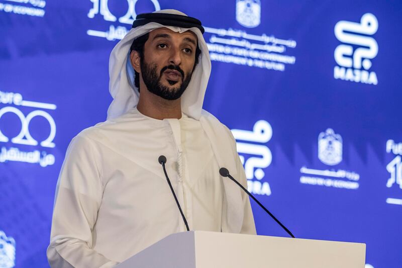 Abdulla bin Touq, Minister of Economy, said Future 100 will support promising small and medium enterprises that are contributing to the UAE’s future economy. Antonie Robertson / The National