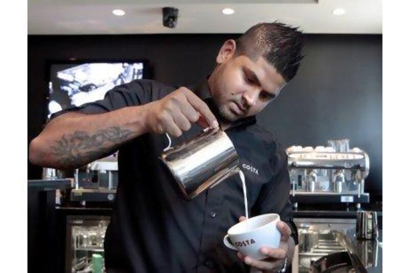 Gihan Weerasinghe is a barista trainer with Costa Coffee, which has 97 outlets in the UAE.